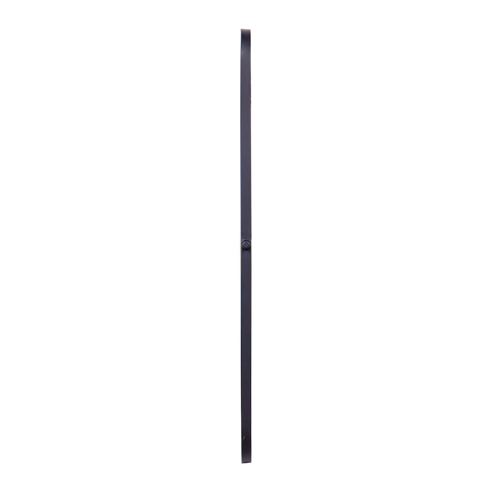 Finlay 35" x 27" Metal Pivot Wall Mirror - Large Accent Vanity Mirror, Black. Picture 10