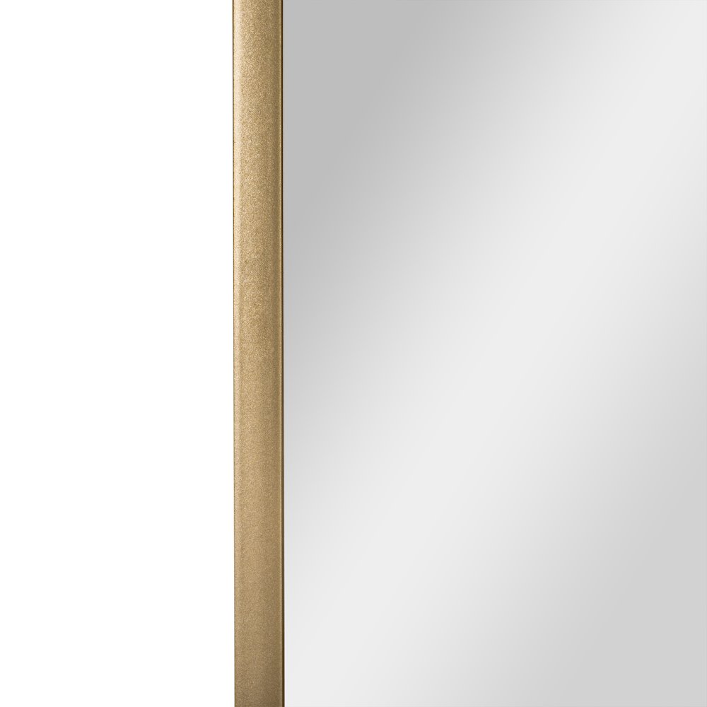 Finlay 35" x 27" Metal Pivot Wall Mirror - Large Accent Vanity Mirror, Gold. Picture 9