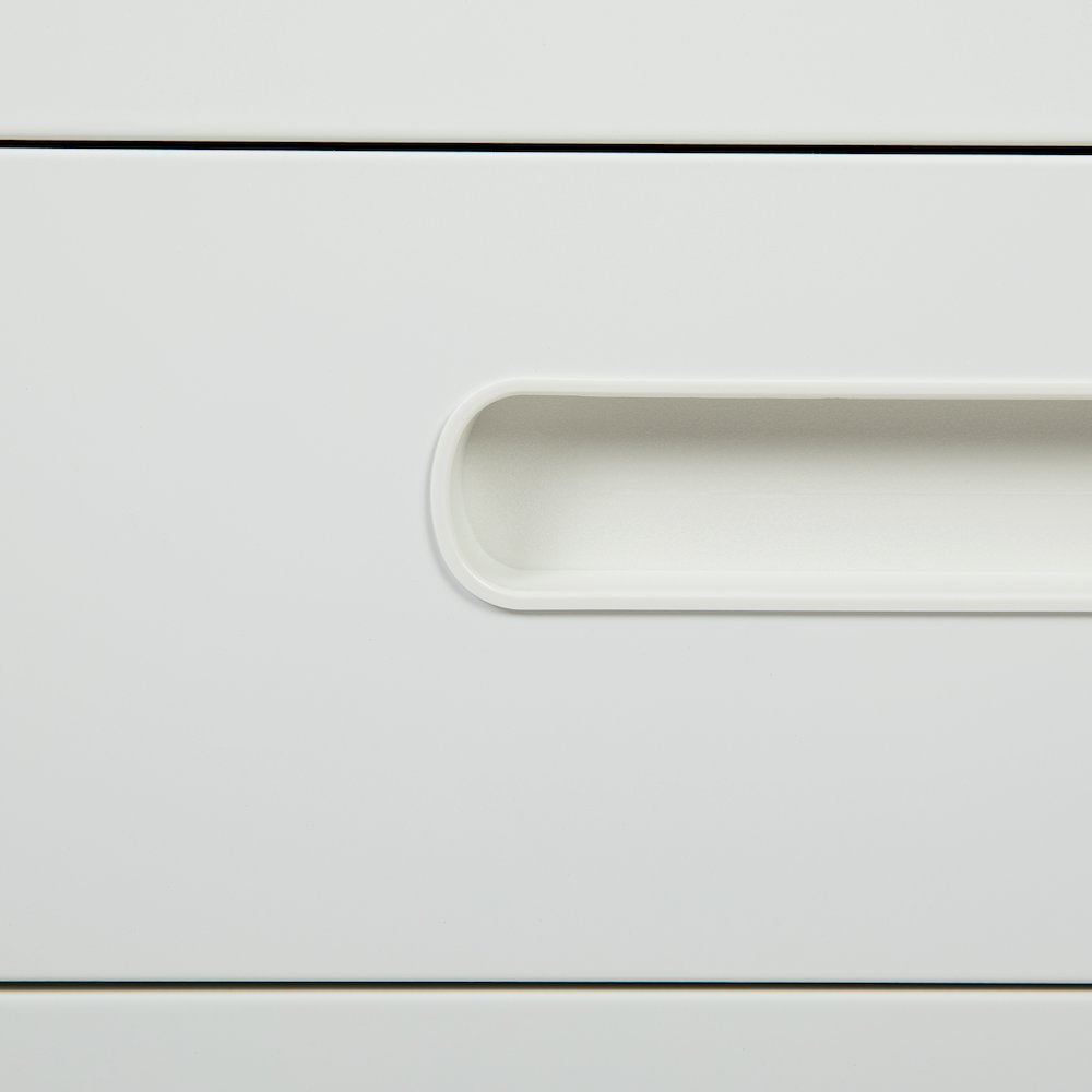 3-Drawer Mobile Locking Filing Cabinet with Anti-Tilt Mechanism, White. Picture 14
