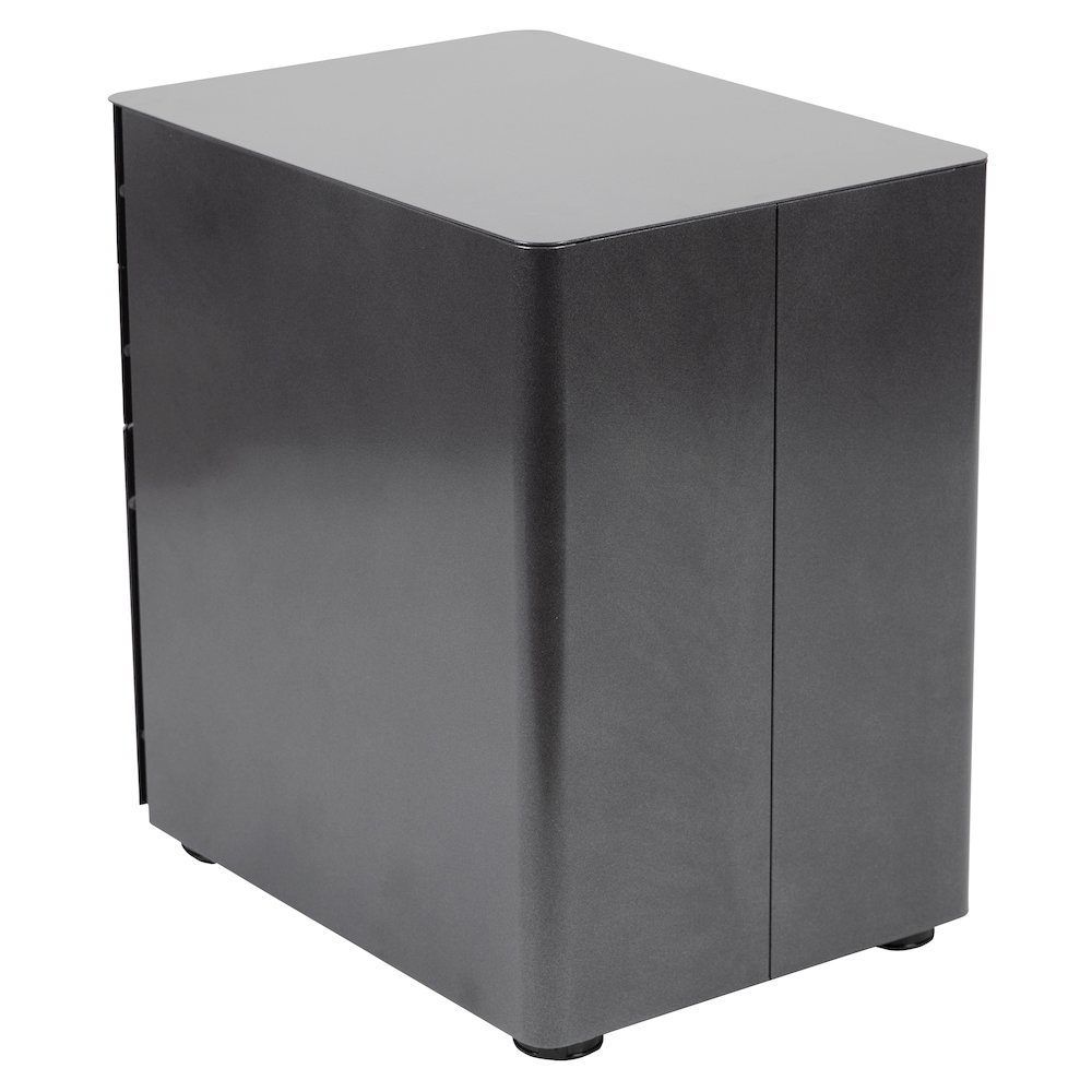 3-Drawer Mobile Locking Filing Cabinet with Anti-Tilt Mechanism, Black. Picture 7