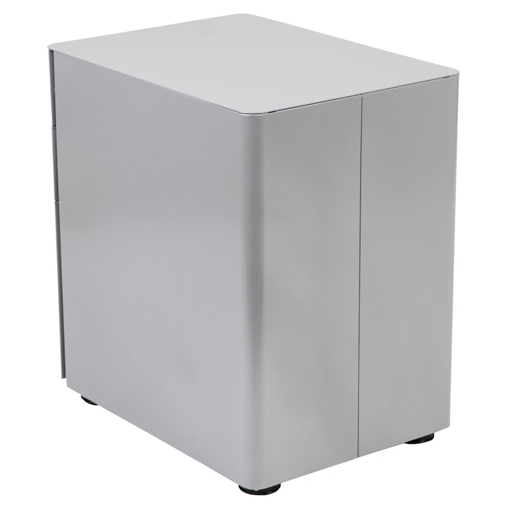 3-Drawer Mobile Locking Filing Cabinet with Anti-Tilt Mechanism, Gray. Picture 7