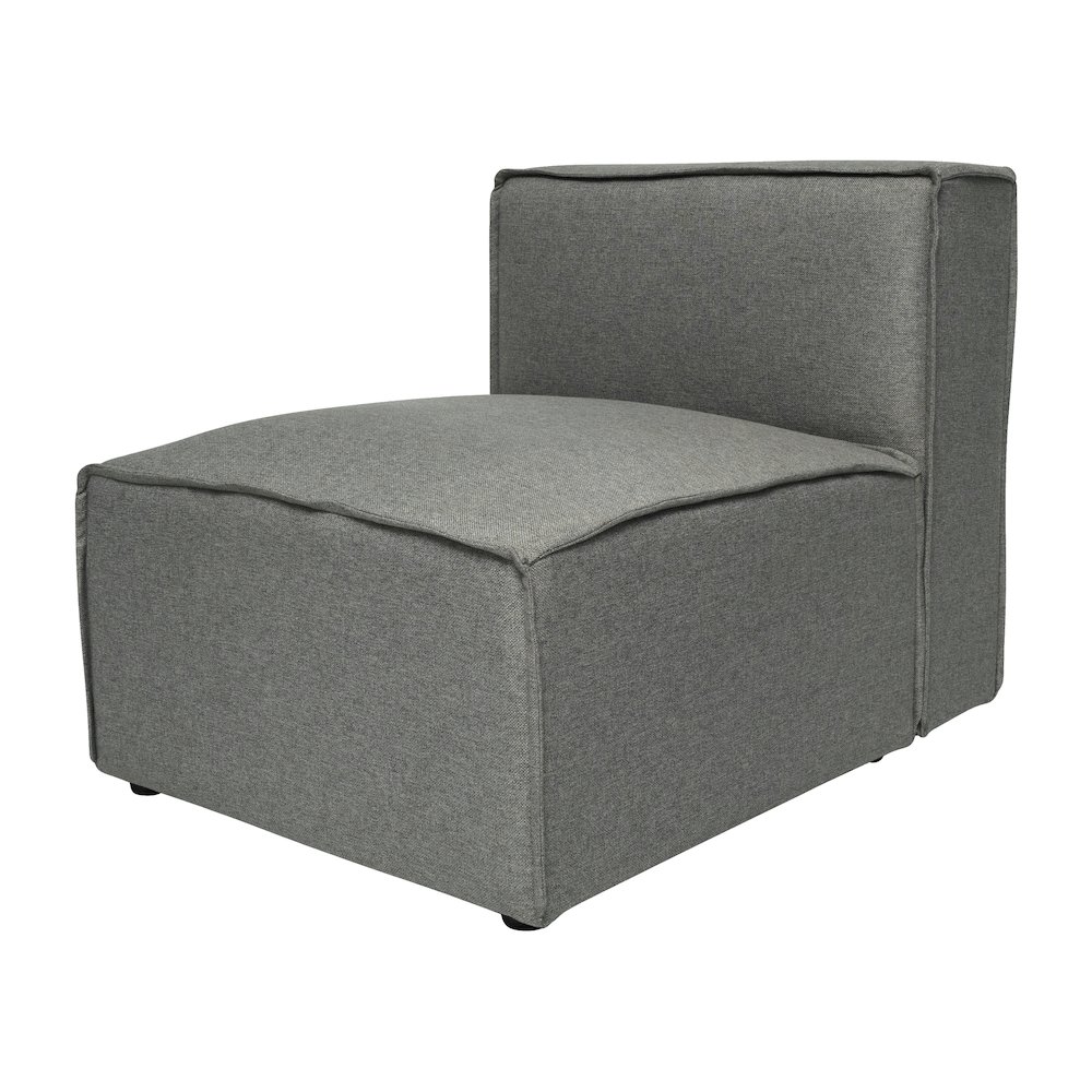 Bridgetown Luxury Modular Sectional Sofa Armless Center Seat, Dark Gray. Picture 1