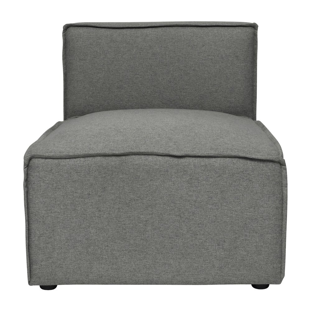 Bridgetown Luxury Modular Sectional Sofa Armless Center Seat, Dark Gray. Picture 11