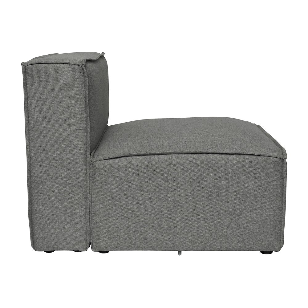 Bridgetown Luxury Modular Sectional Sofa Armless Center Seat, Dark Gray. Picture 10