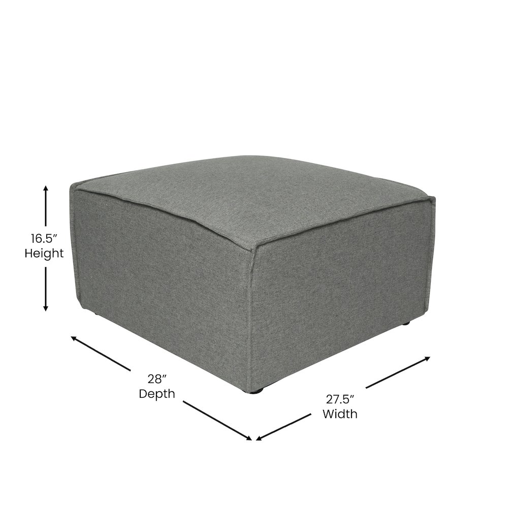 Bridgetown Luxury Modular Sectional Sofa Ottoman Seat, Dark Gray. Picture 5