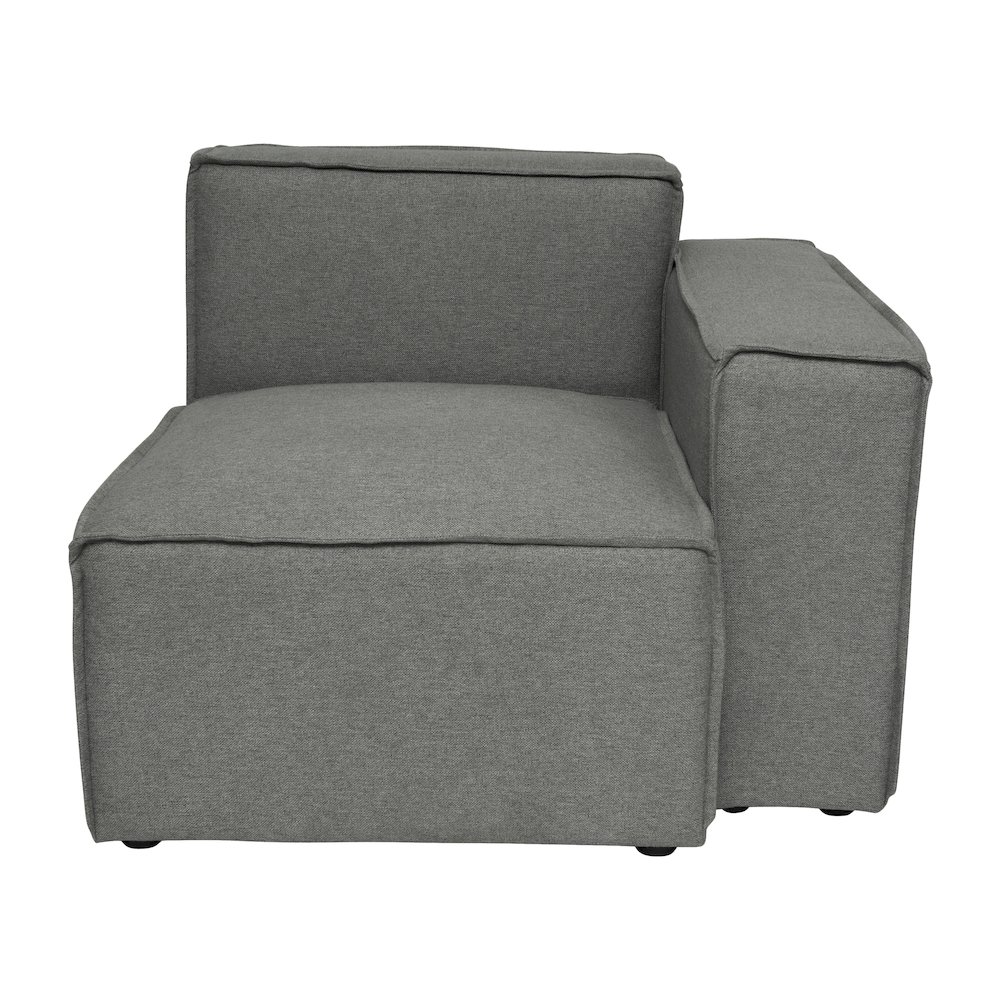 Bridgetown Luxury Modular Sectional Sofa Right Side with Arm Rest, Dark Gray. Picture 11