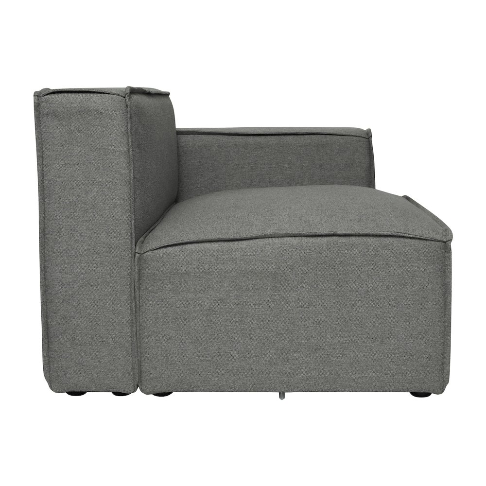Bridgetown Luxury Modular Sectional Sofa Right Side with Arm Rest, Dark Gray. Picture 10