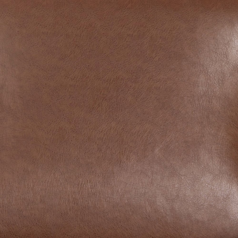 Upholstered Arm Chair with Walnut Finished Wooden Frame and Arms in Cognac. Picture 12
