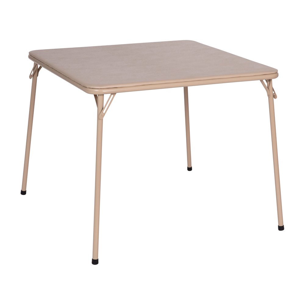 5 Piece Tan Folding Card Table and Chair Set. Picture 11