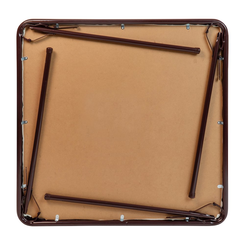 Brown Folding Card Table - with Collapsible Legs. Picture 10