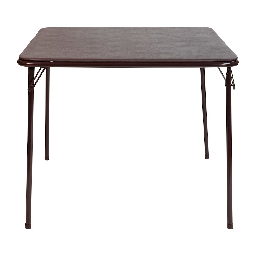 Brown Folding Card Table - with Collapsible Legs. Picture 8
