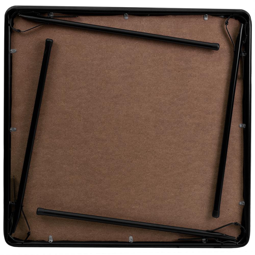 Black Folding Card Table - Lightweight Portable Folding Table with Collapsible Legs. Picture 2