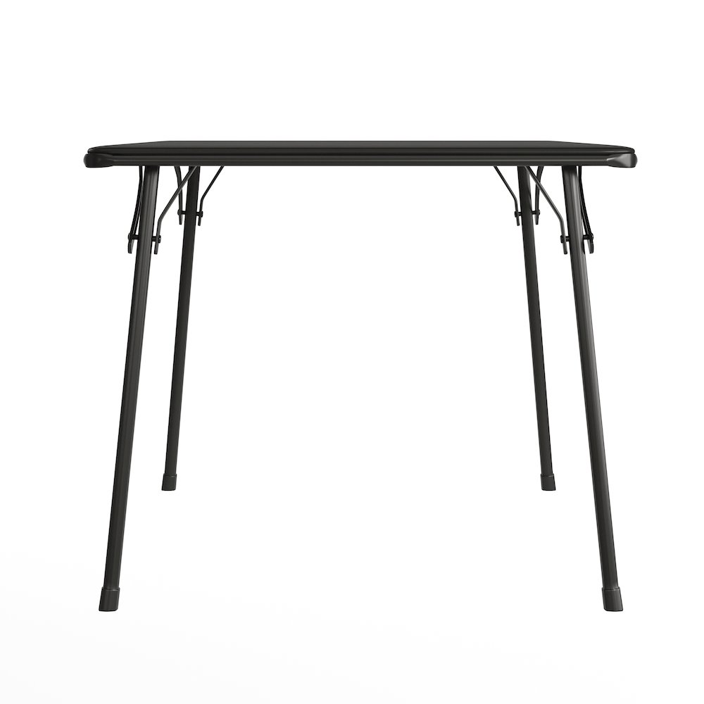 Black Folding Card Table - with Collapsible Legs. Picture 8