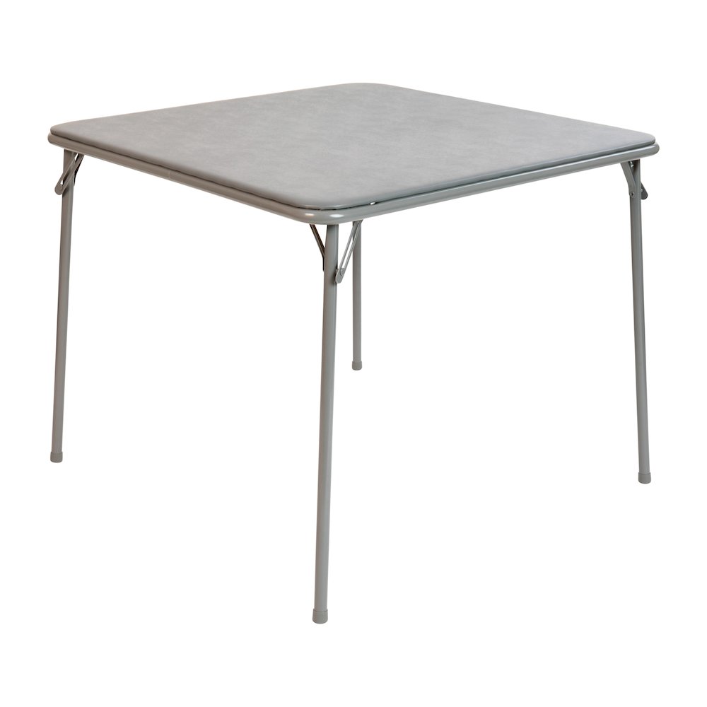 Gray Folding Card Table - with Collapsible Legs. Picture 1