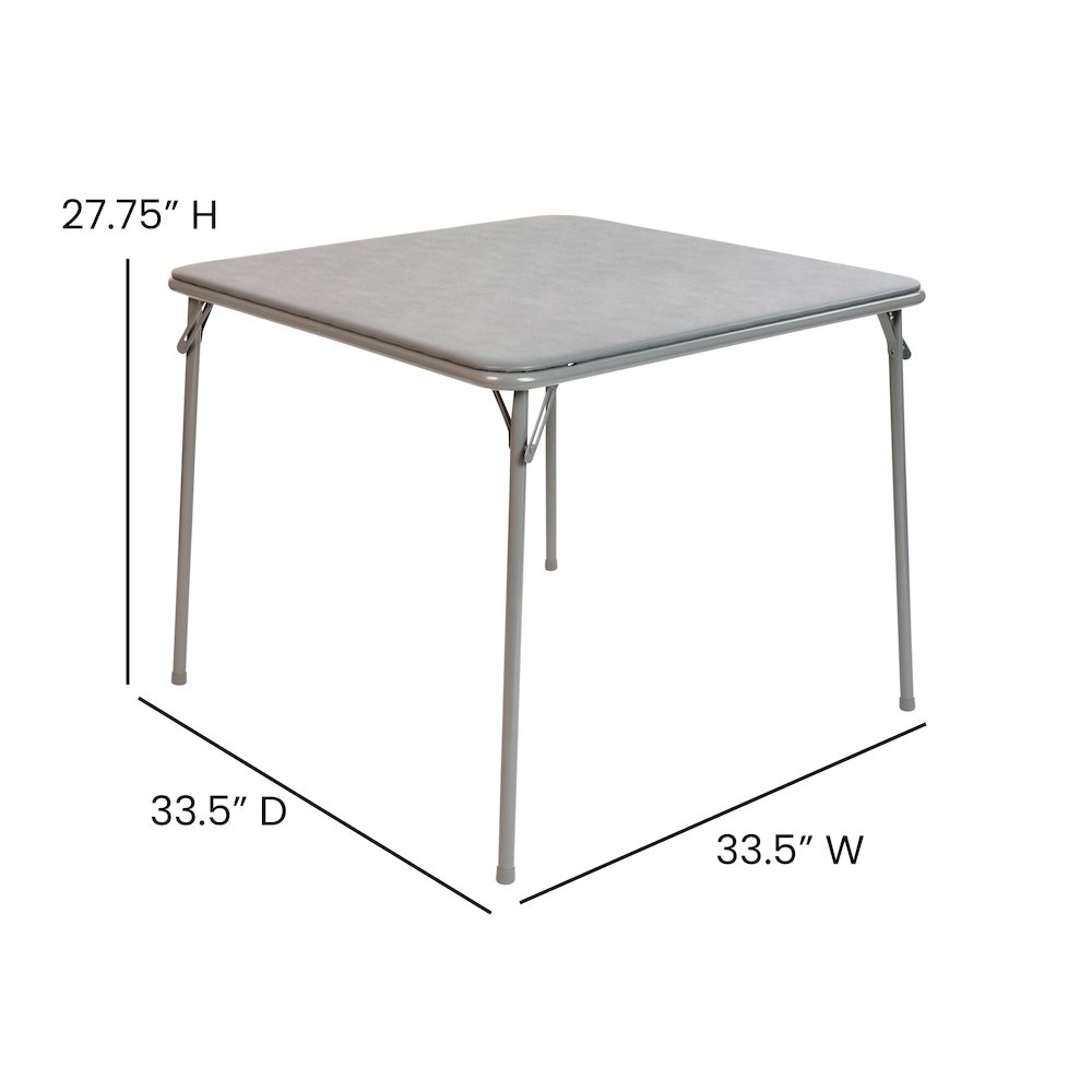Gray Folding Card Table - with Collapsible Legs. Picture 6