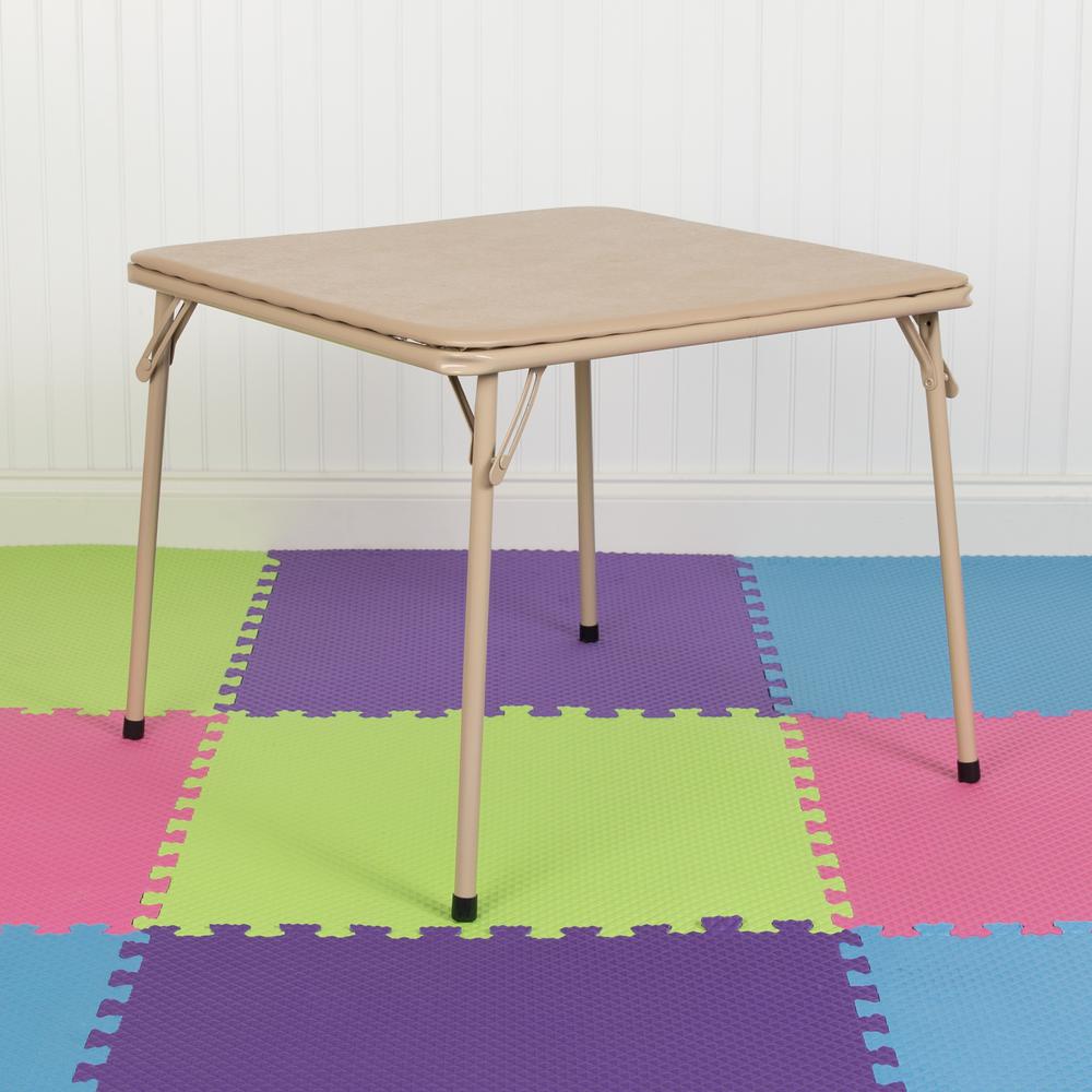 Kids Tan Folding Table. Picture 9