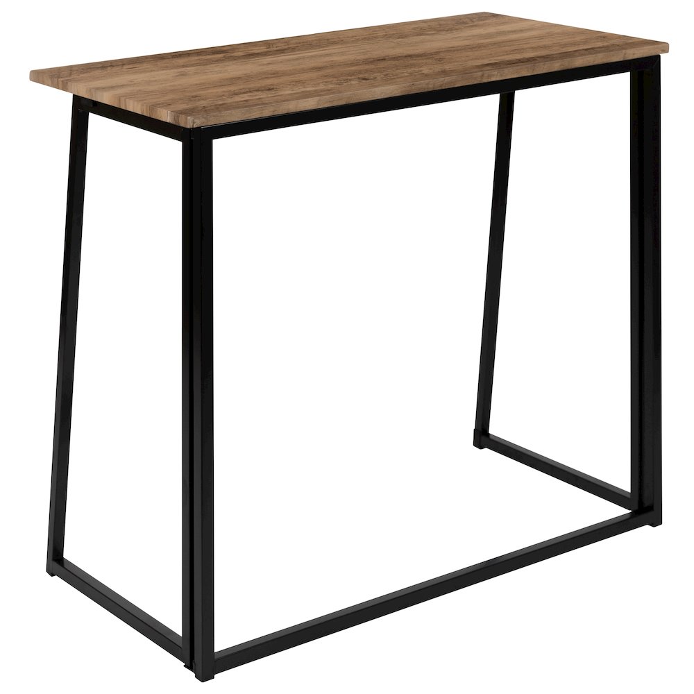 Small Rustic Natural Home Office Folding Computer Desk - 36". Picture 11