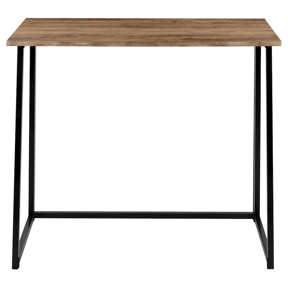 Small Rustic Natural Home Office Folding Computer Desk - 36". Picture 14