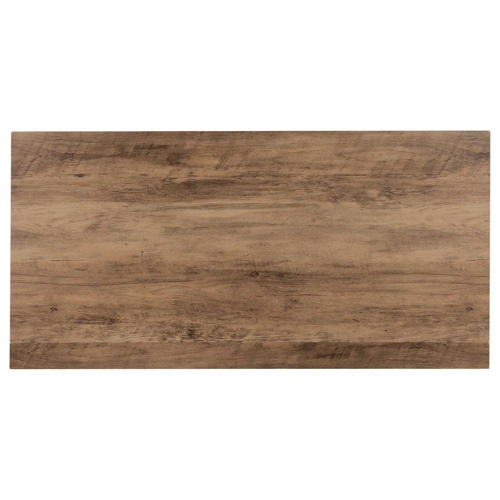 Small Rustic Natural Home Office Folding Computer Desk - 36". Picture 15