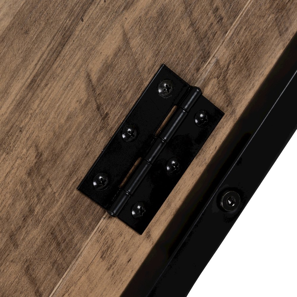 Small Rustic Natural Home Office Folding Computer Desk - 36". Picture 17