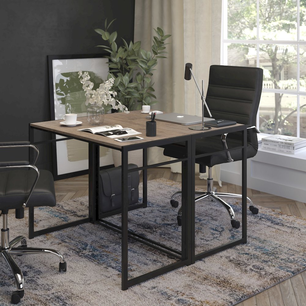 Rustic Home Office Folding Computer Desk - 40". Picture 10