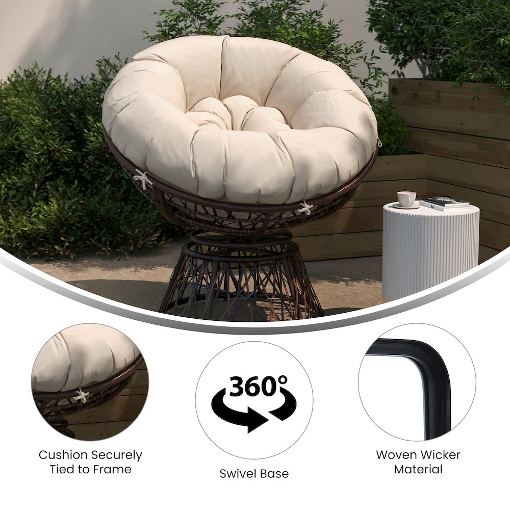 Contemporary Papasan Patio Chair. Picture 4