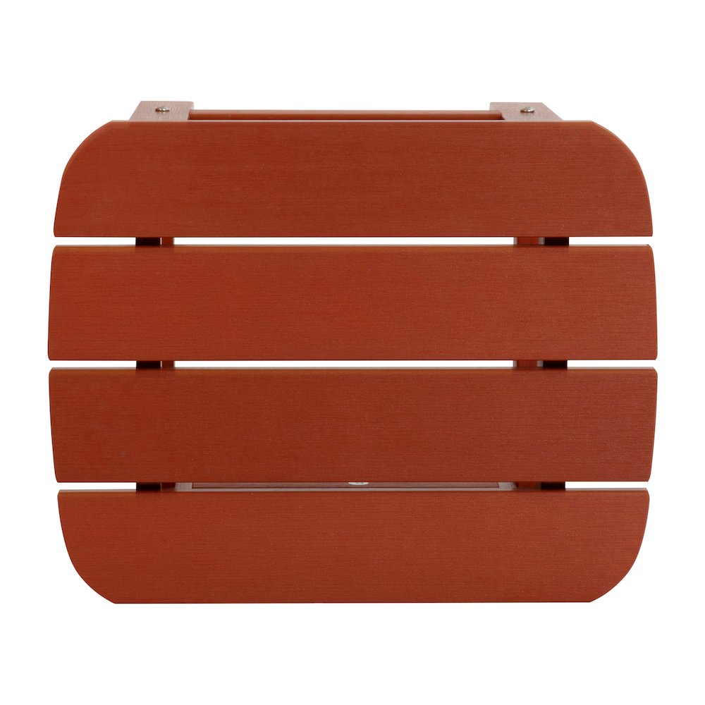 2 Pack All-Weather Poly Resin Wood Adirondack Chairs with Side Table in Red. Picture 11