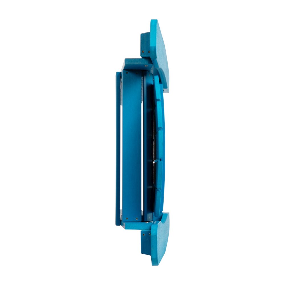 All-Weather Poly Resin Indoor/Outdoor Folding Adirondack Chair in Blue. Picture 11