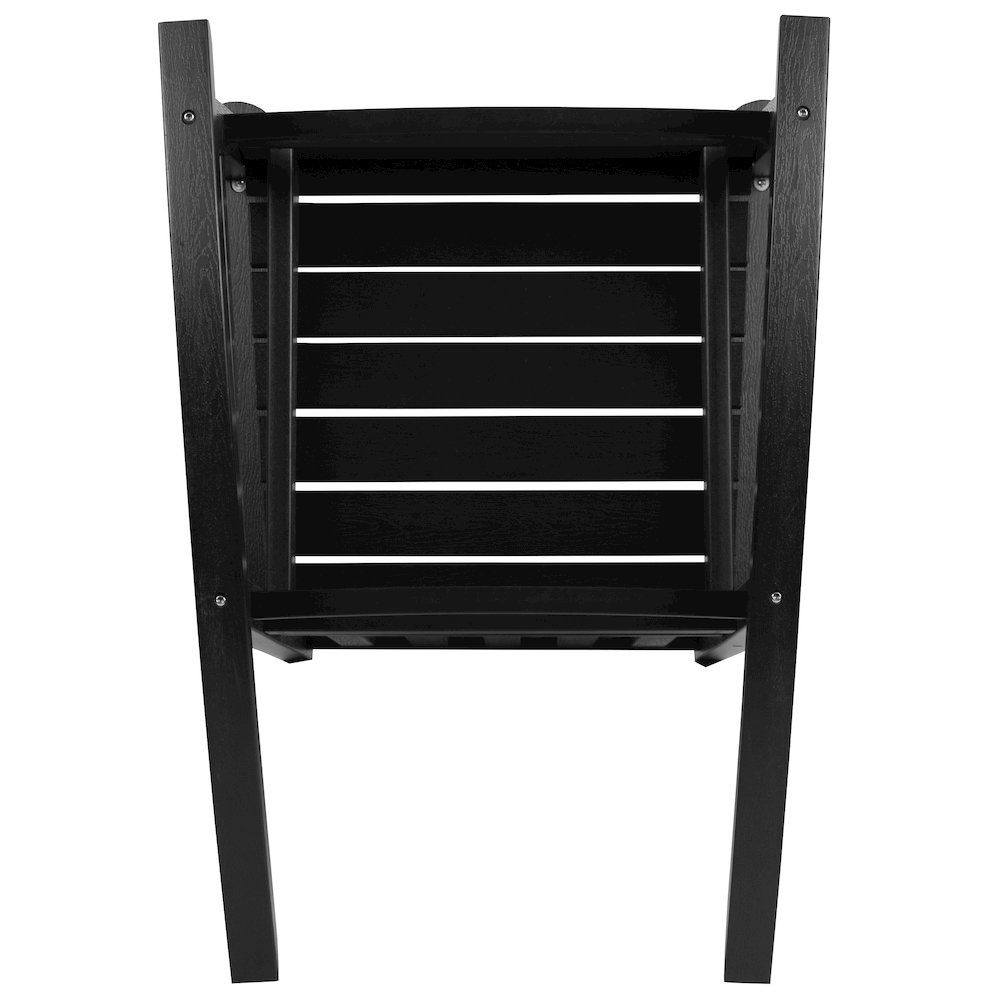 All-Weather Poly Resin Rocking Chair in Black. Picture 11