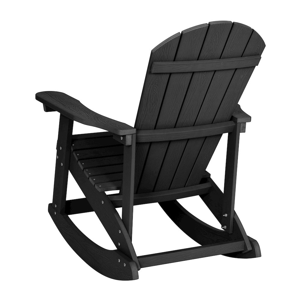 Adirondack Rocking Chair in Black - Set of 2. Picture 7
