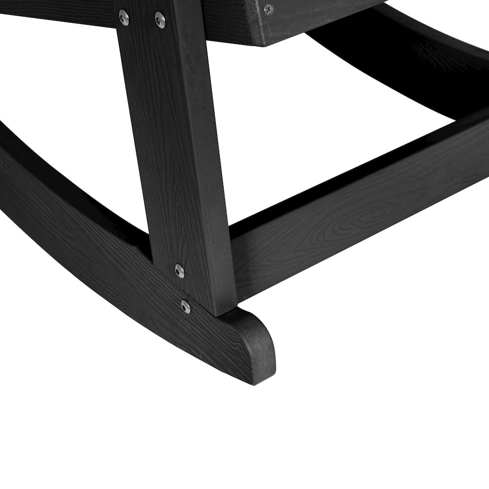 Adirondack Rocking Chair in Black - Set of 2. Picture 11