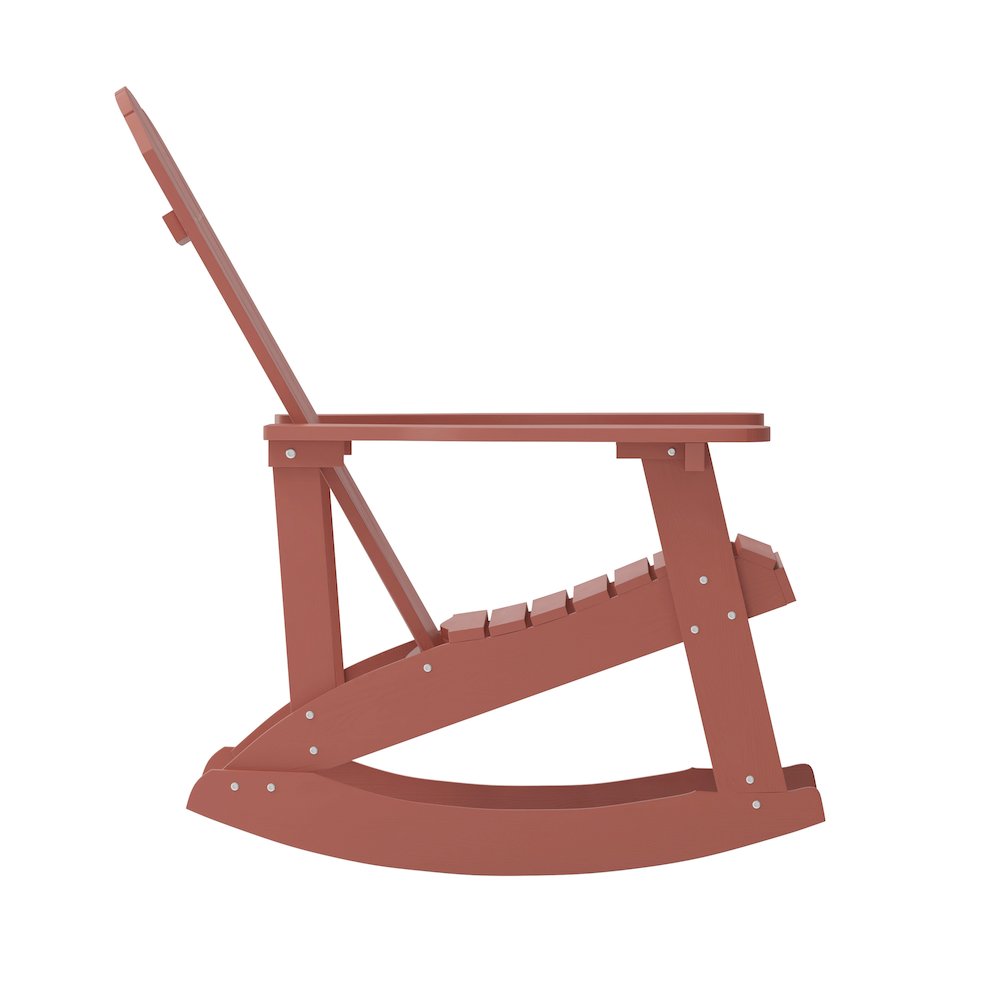 Contemporary Commercial Grade Adirondack Rocking Chair for Indoor/Outdoor Use. Picture 11