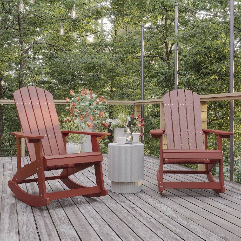 Contemporary Commercial Grade Adirondack Rocking Chair for Indoor/Outdoor Use. Picture 2