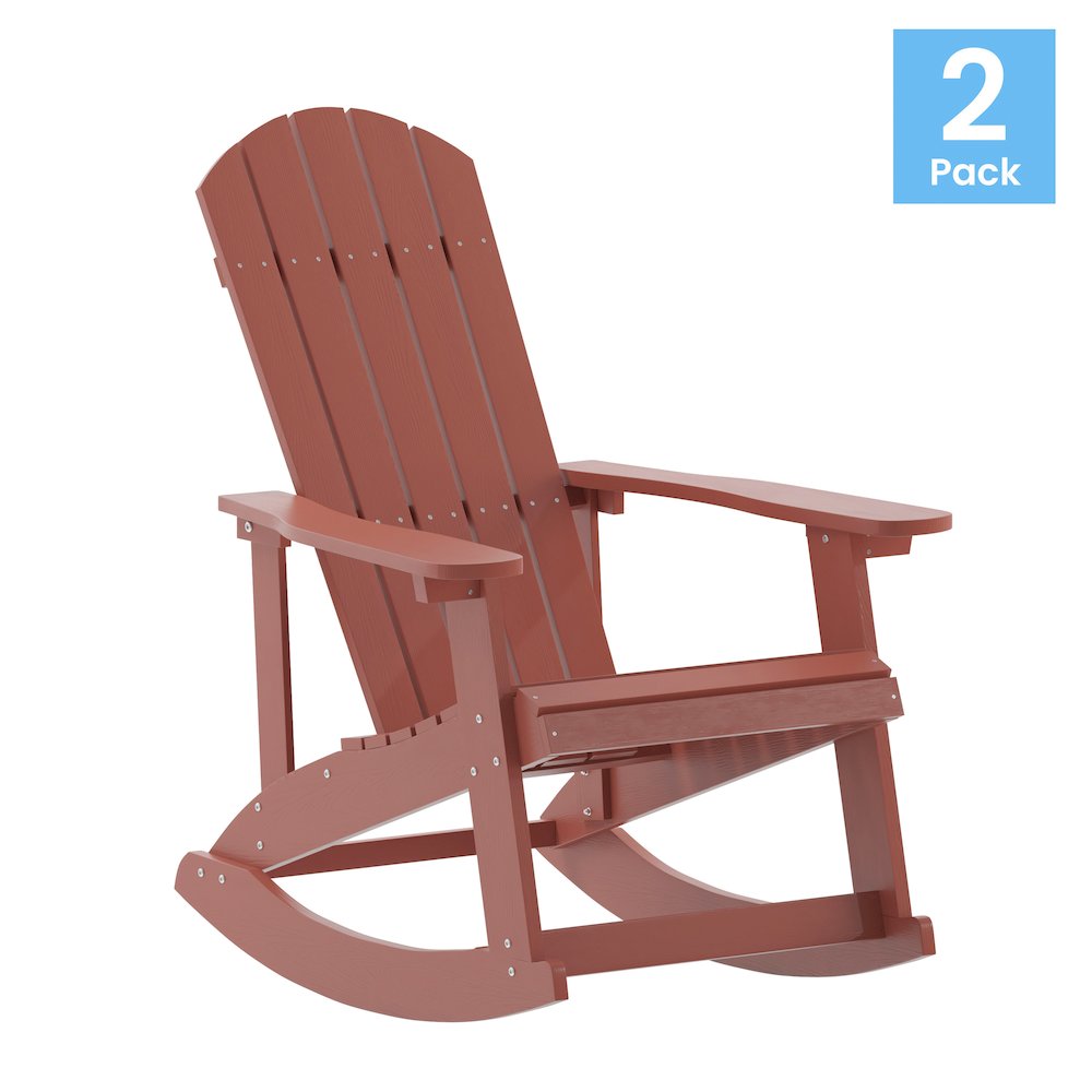 Contemporary Commercial Grade Adirondack Rocking Chair for Indoor/Outdoor Use. Picture 1