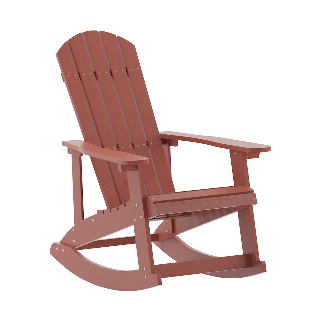 Contemporary Commercial Grade Adirondack Rocking Chair for Indoor/Outdoor Use. Picture 1
