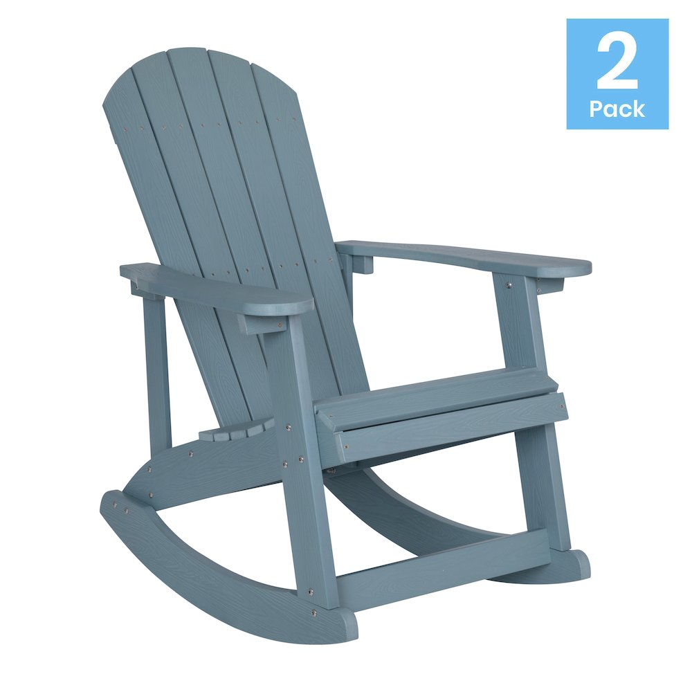 Adirondack Rocking Chair in Sea Foam - Set of 2. Picture 1