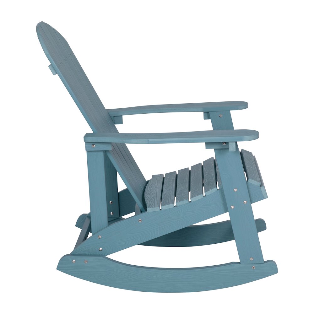 Adirondack Rocking Chair in Sea Foam. Picture 8