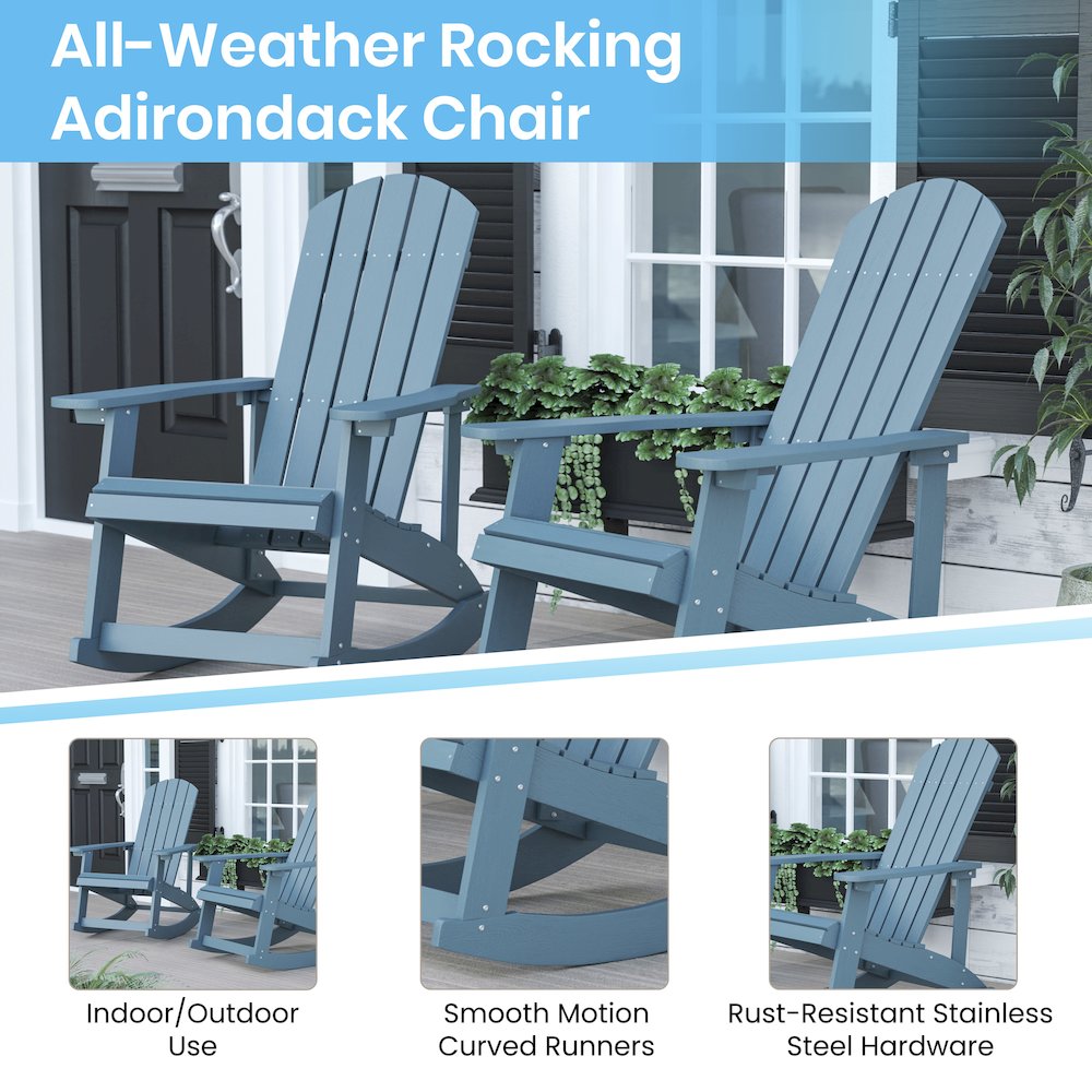 Adirondack Rocking Chair in Sea Foam. Picture 4