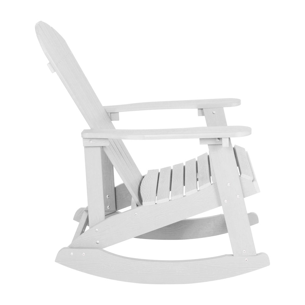 Adirondack Rocking Chair in White - Set of 2. Picture 9