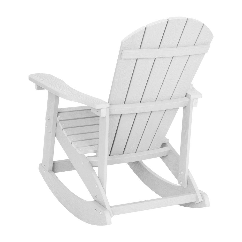 Adirondack Rocking Chair in White - Set of 2. Picture 7