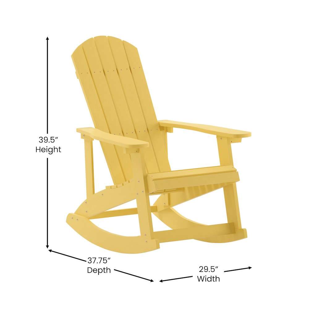 Contemporary Commercial Grade Adirondack Rocking Chair for Indoor/Outdoor Use. Picture 6