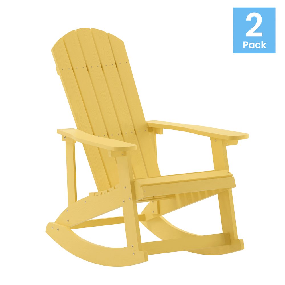 Contemporary Commercial Grade Adirondack Rocking Chair for Indoor/Outdoor Use. Picture 1