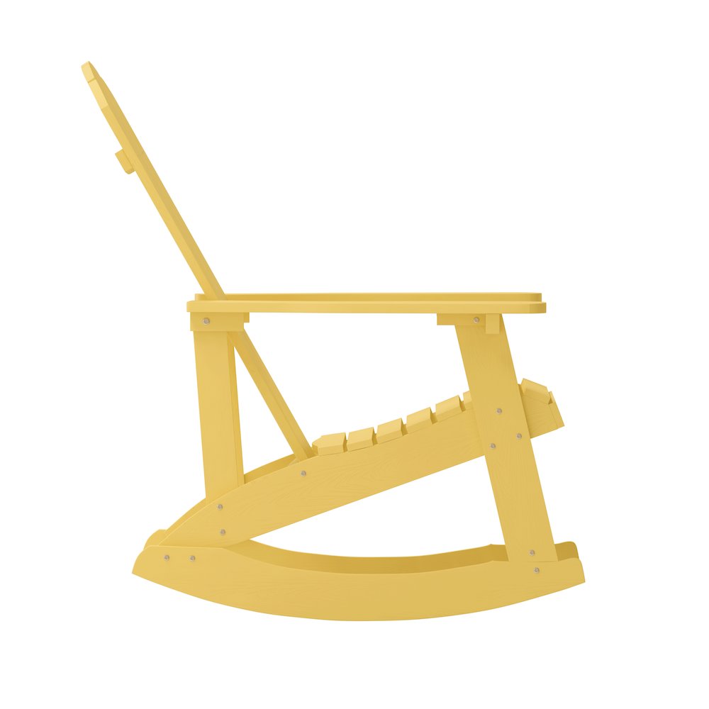 Contemporary Commercial Grade Adirondack Rocking Chair for Indoor/Outdoor Use. Picture 10