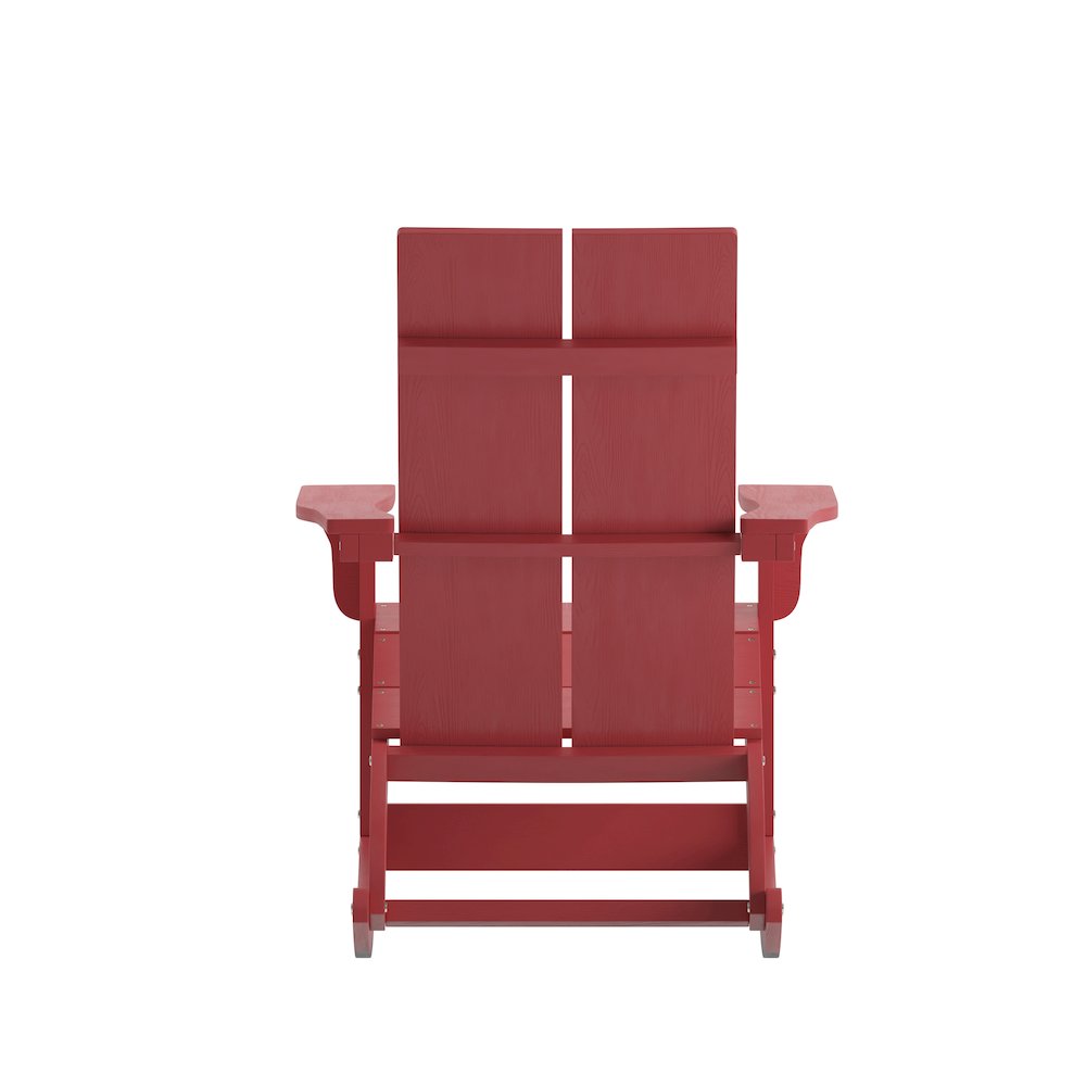 Set of 2 Modern Commercial Grade Adirondack Rocking Chairs. Picture 9