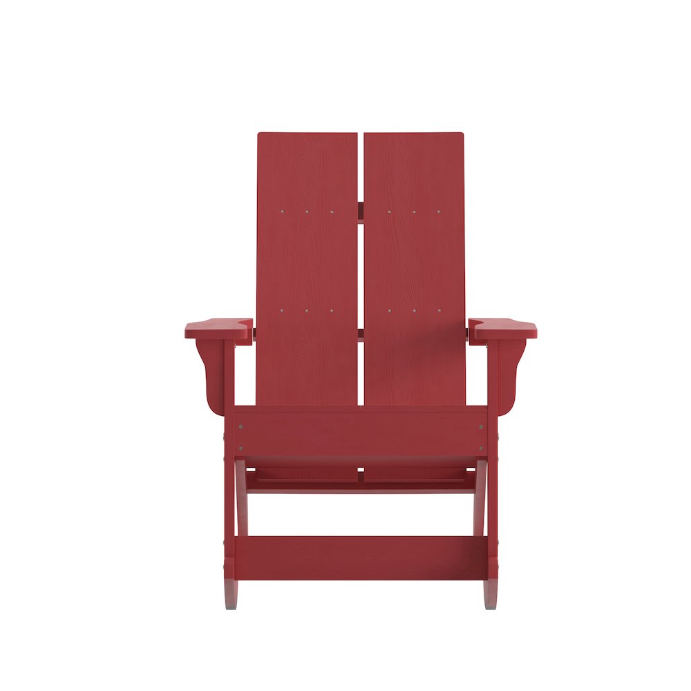 Set of 2 Modern Commercial Grade Adirondack Rocking Chairs. Picture 12