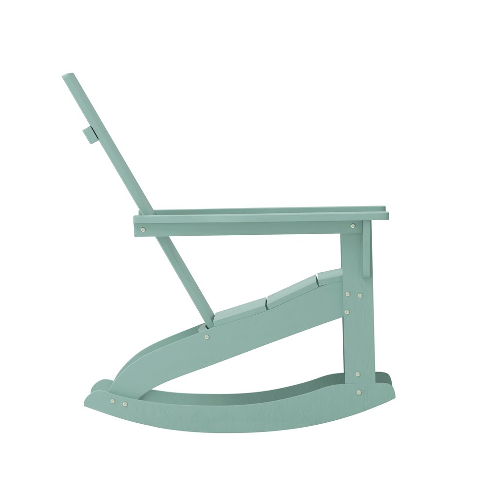 Set of 2 Modern Commercial Grade Adirondack Rocking Chairs. Picture 11