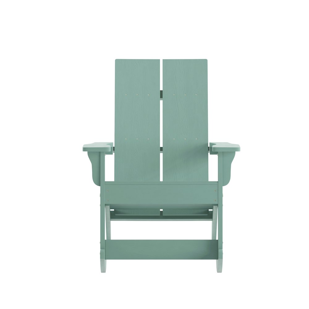 Modern Commercial Grade Adirondack Rocking Chair for Indoor/Outdoor Use. Picture 11
