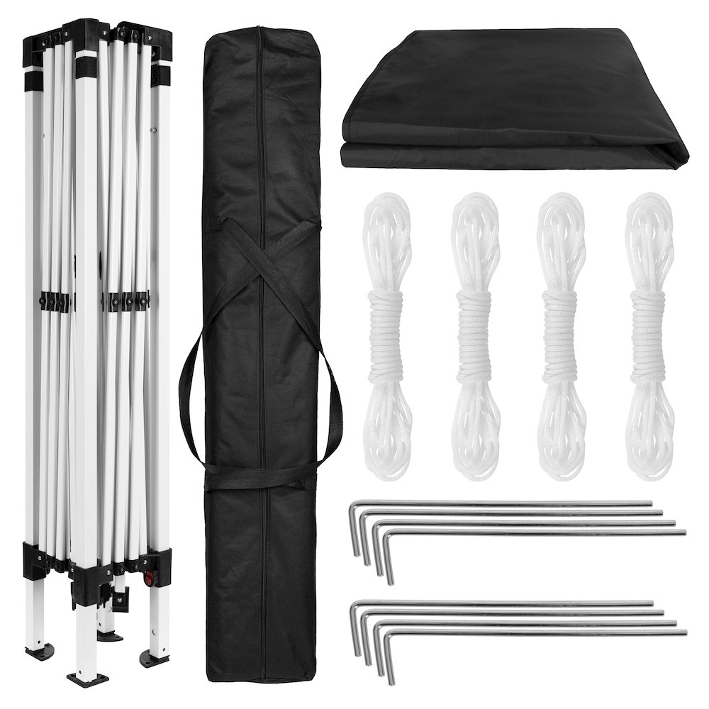 10'x10' Black Outdoor Pop Up Event Slanted Leg Canopy Tent with Carry Bag. Picture 10