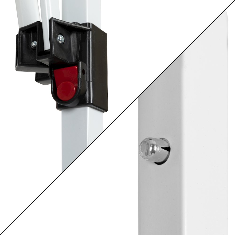 10'x10' White Outdoor Pop Up Event Slanted Leg Canopy Tent with Carry Bag. Picture 10