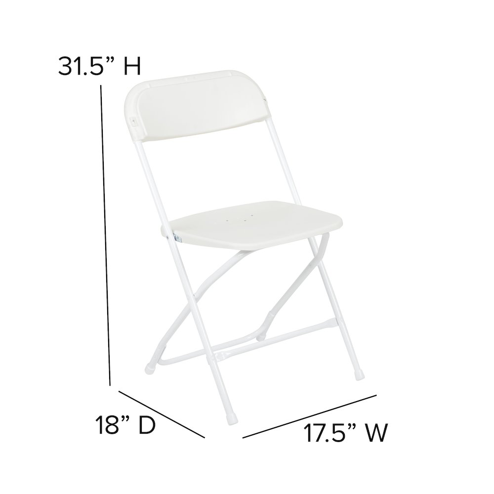 Tent Set - 10'x10' White Canopy Tent, 6-Foot Table Set of 4 White Folding Chairs. Picture 9